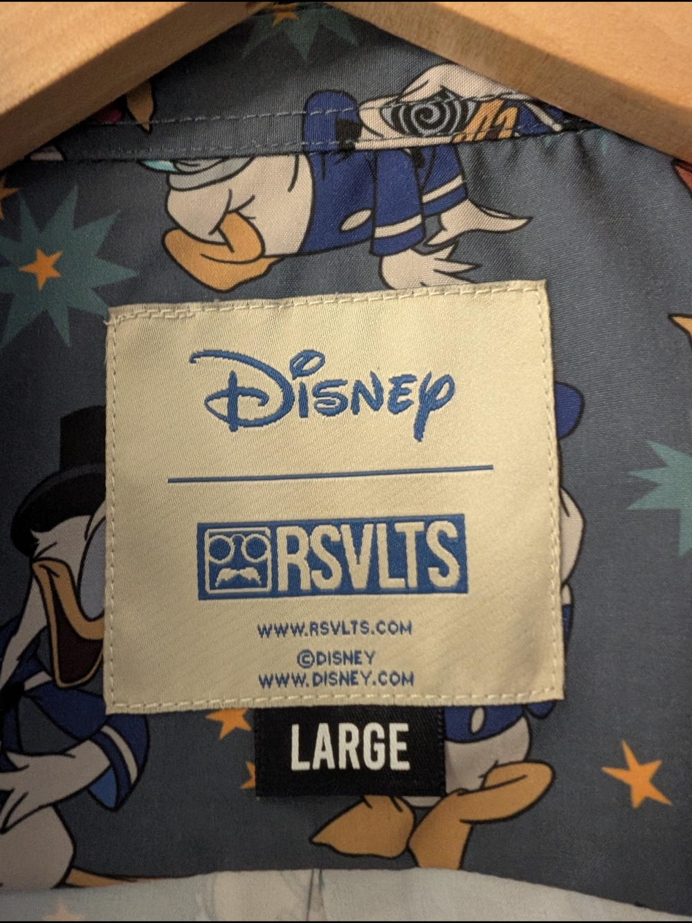 RSVLTS Navy Short-Sleeve Button-Down Shirt with Cartoon Print Size Youth Large - Picture 3 of 5